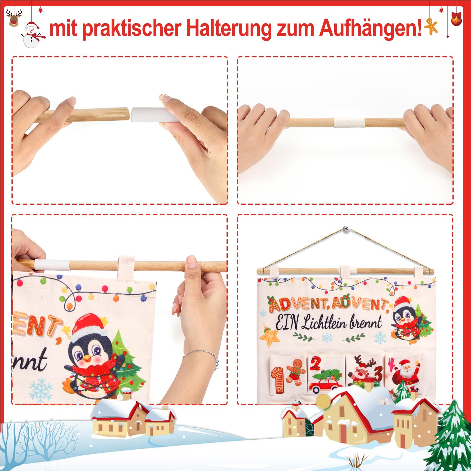 howaf-adventskalender-stoff-wandkalender-set-a-24-taschen-wiederverwendbar image 7