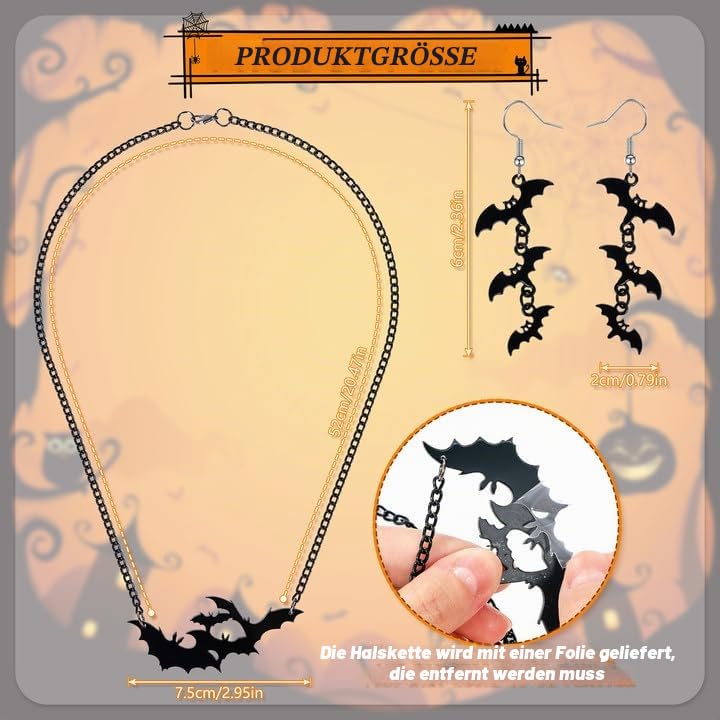 howaf-fledermaus-kost-m-damen-set-5tlg-schwarz-halloween image 6