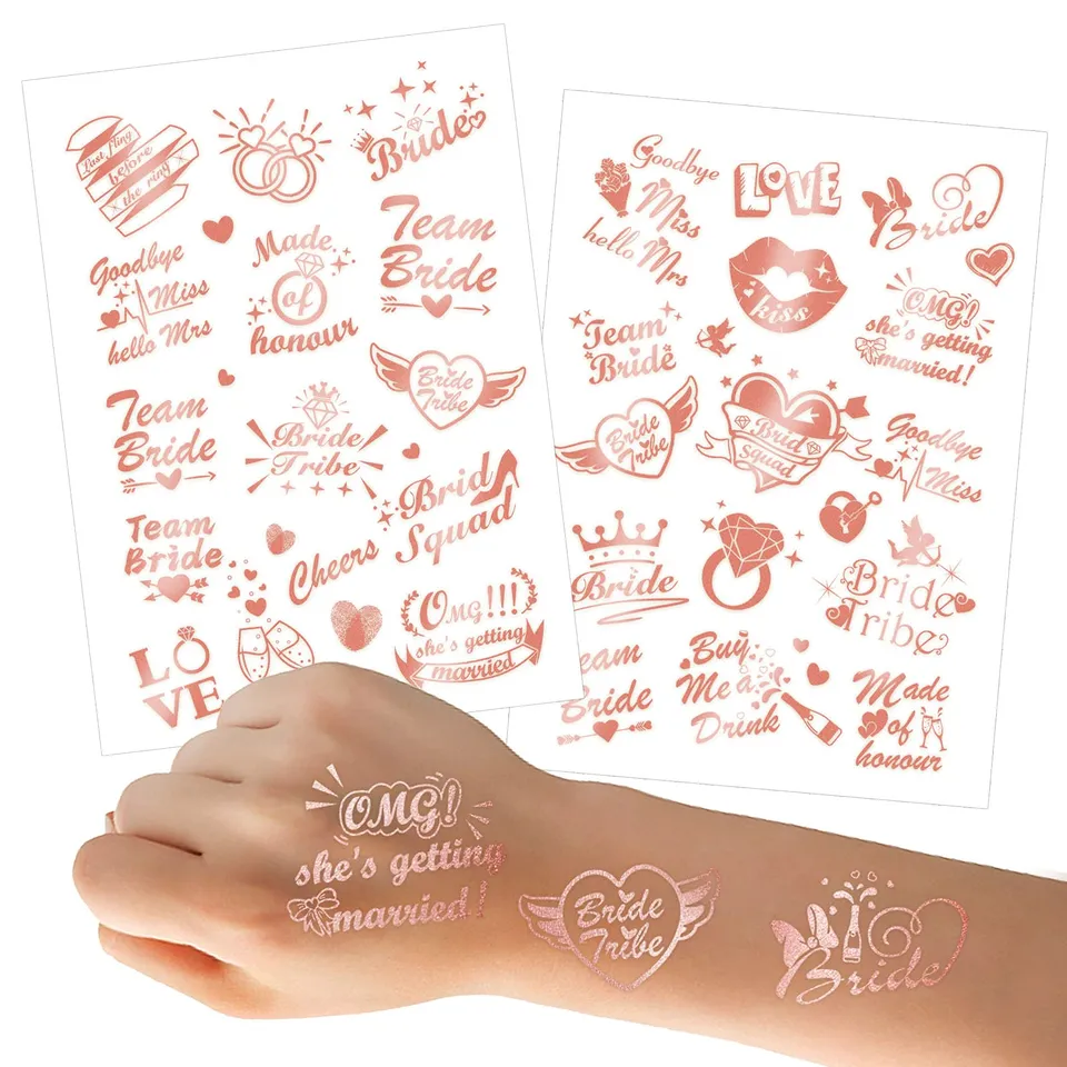 howaf-jga-tattoo-set-rose-gold-tempor-r-100-st-ck image 1
