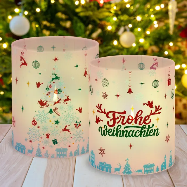 howaf-weihnachten-windlicht-tischdeko-8-st-ck-frohe-weihnachten image 1