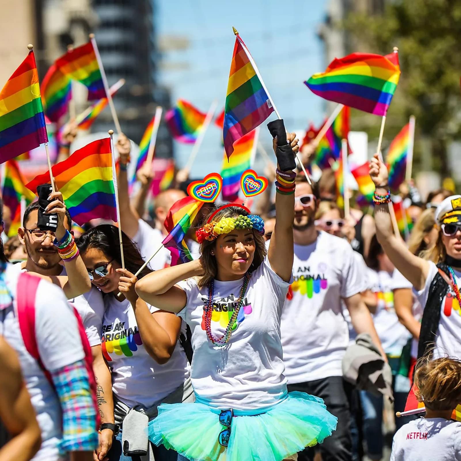 howaf-pride-haarreif-regenbogen-stirnband-4er-set-lgbtq-herz image 7
