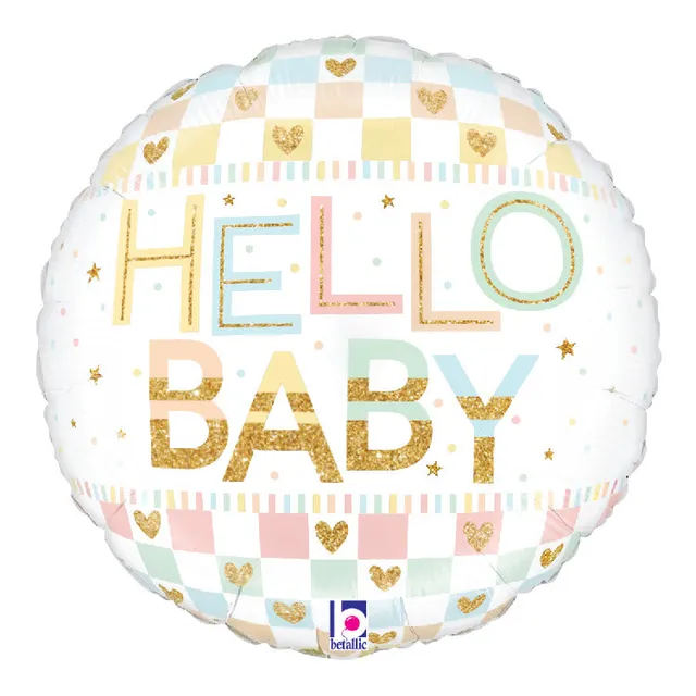 betallic-pastel-hello-baby-folienballon-9-zoll-flach-baby image 1