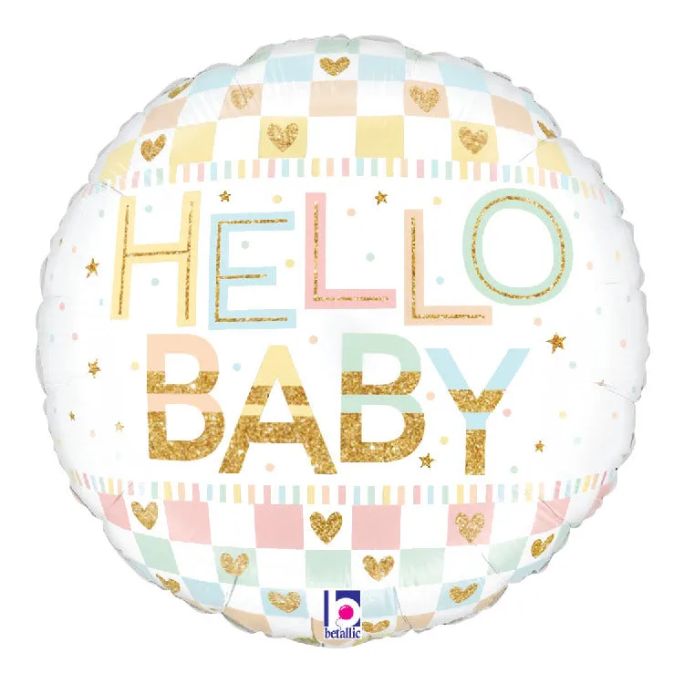betallic-pastel-hello-baby-folienballon-9-zoll-flach-baby image 1