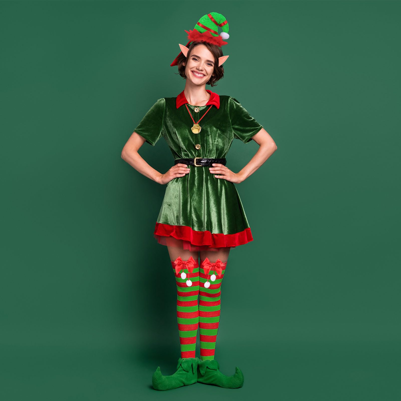 howaf-elf-kost-m-weihnachten-4-teilig-haarreif-ohren image 6