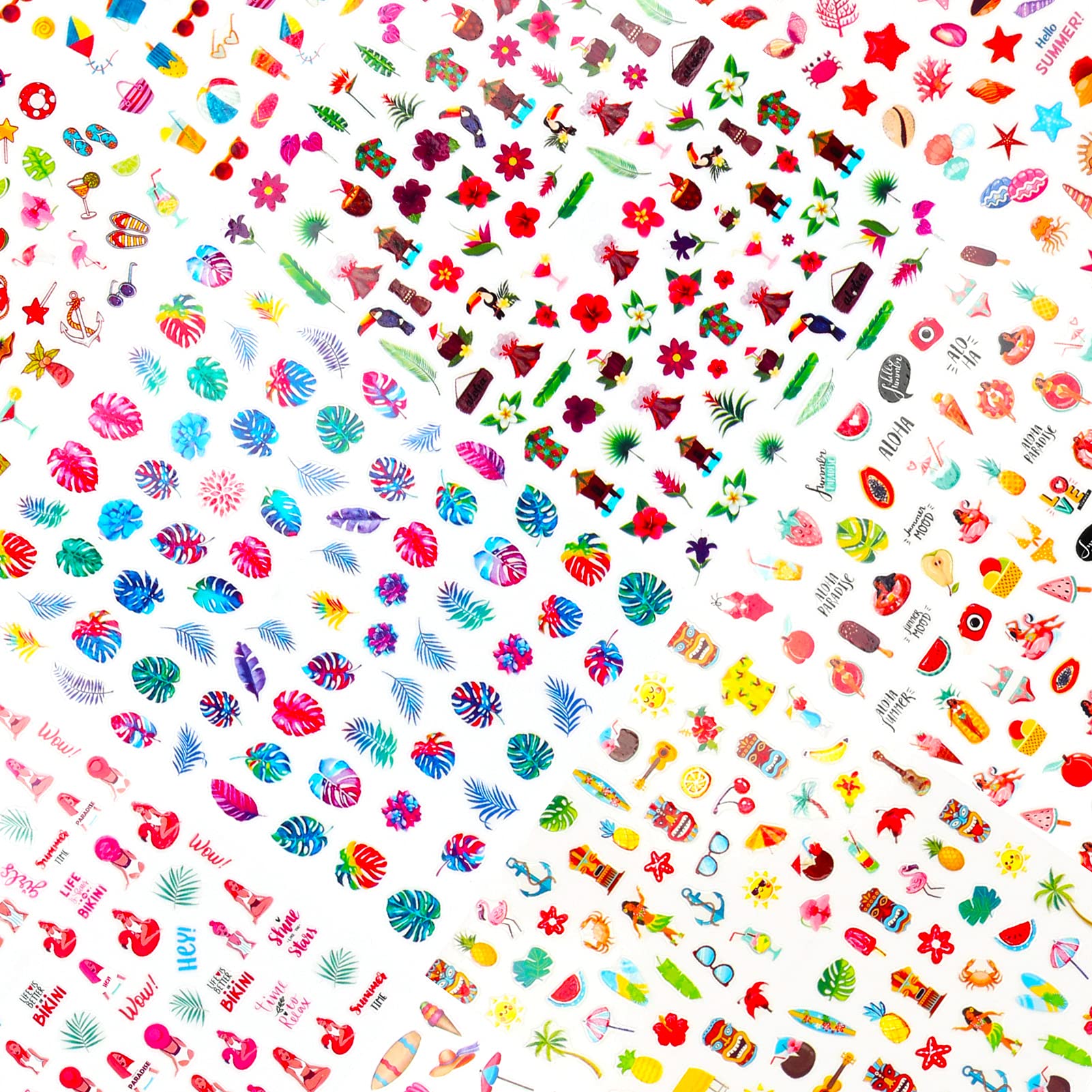 howaf-nagel-sticker-sommer-set-12-blatt-hawaii-3d image 8