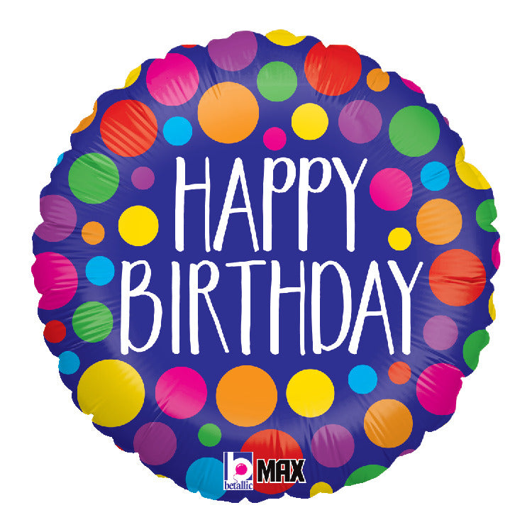 betallic-foil-polka-dot-birthday-folienballon-18-punkte image 1