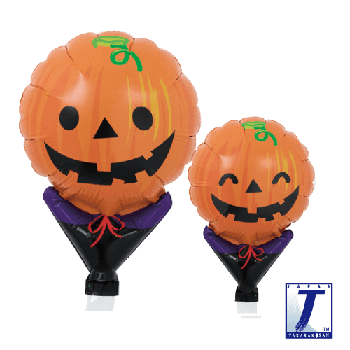 takara-upright-round-5-zoll-folienballon-smiley-pumpkin image 1