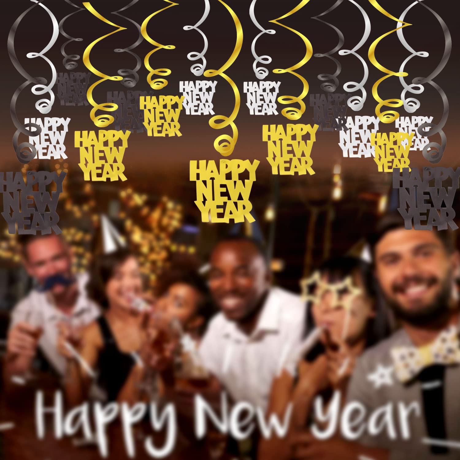 howaf-silvester-deko-15-tlg-h-ngedeko-girlande-schwarz-gold-silber image 7