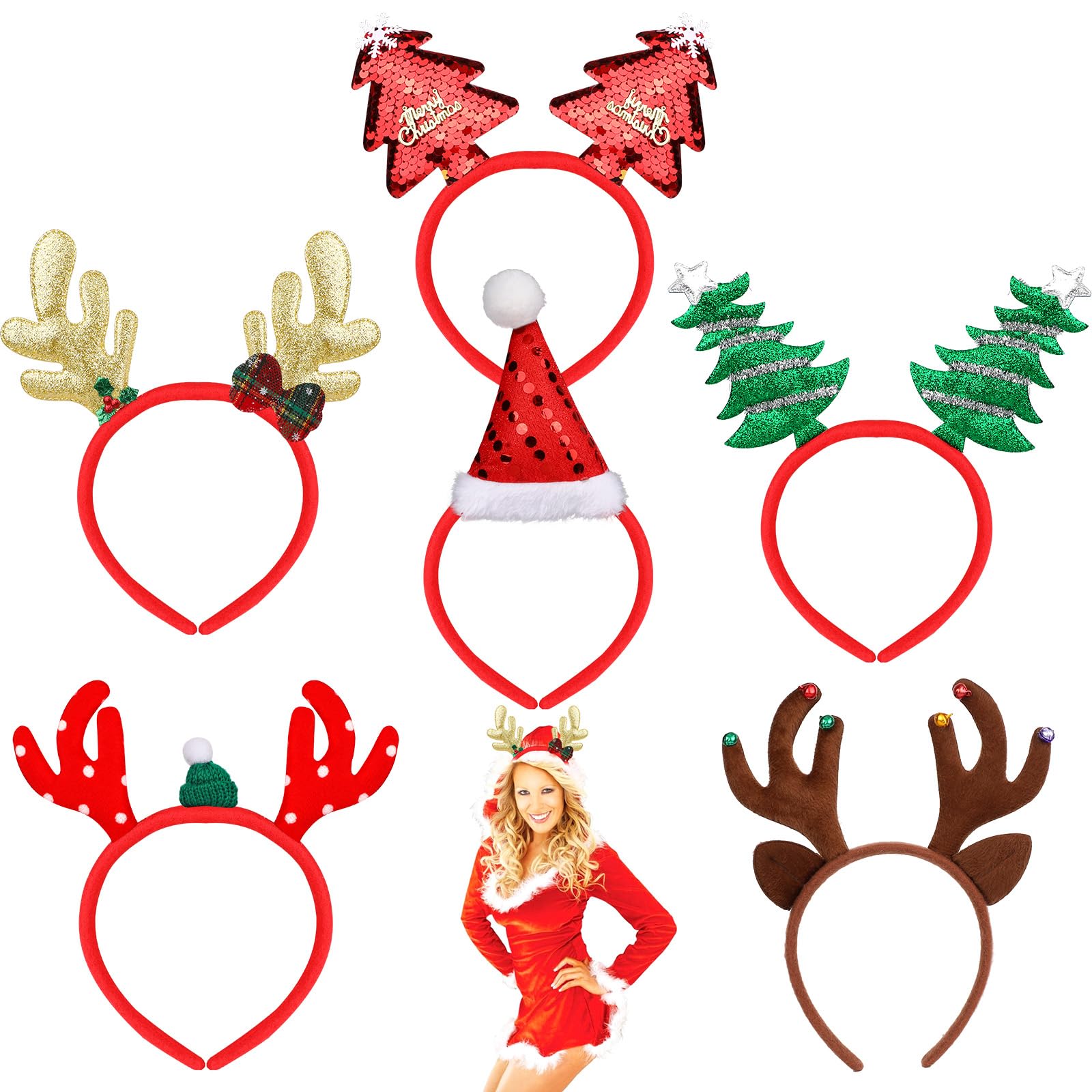 howaf-haarreif-weihnachten-motiv-mix-6-st-ck image 1
