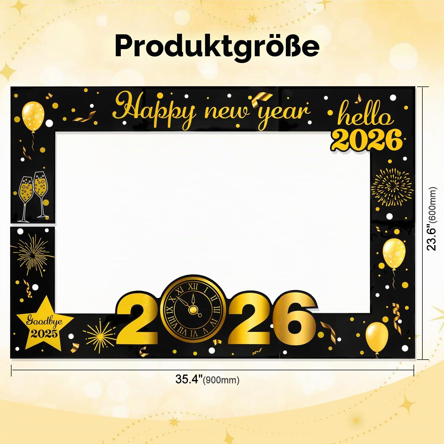 howaf-photo-booth-props-silvester-fotorequisiten-stil-b-26-teilig-mit-rahmen image 4