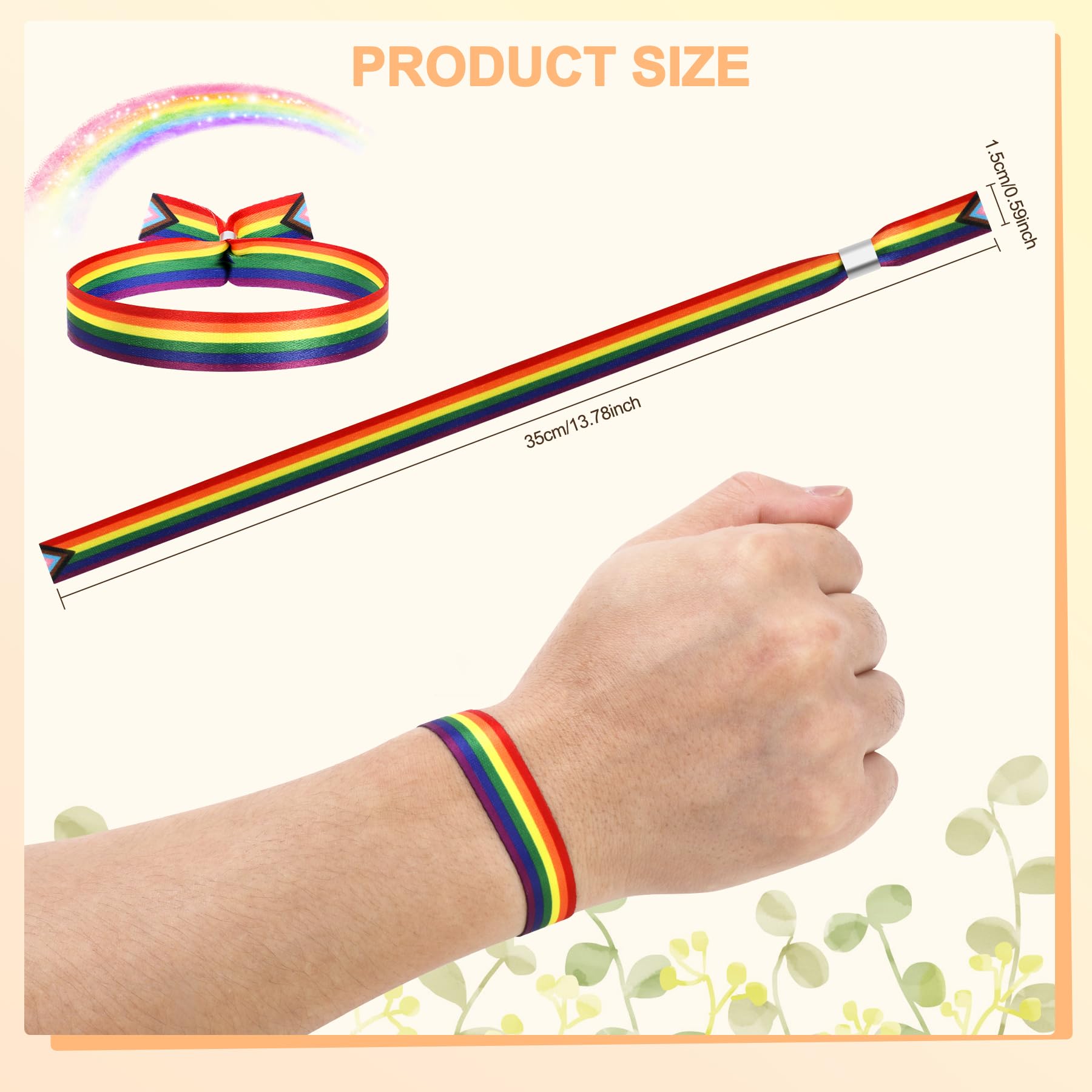 howaf-lgbt-pride-armband-regenbogen-16-st-ck-set-stoff image 4