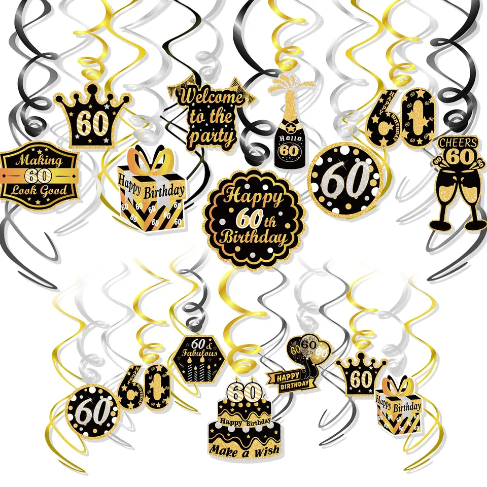 howaf-60-geburtstag-h-ngedeko-schwarz-gold-30tlg image 1