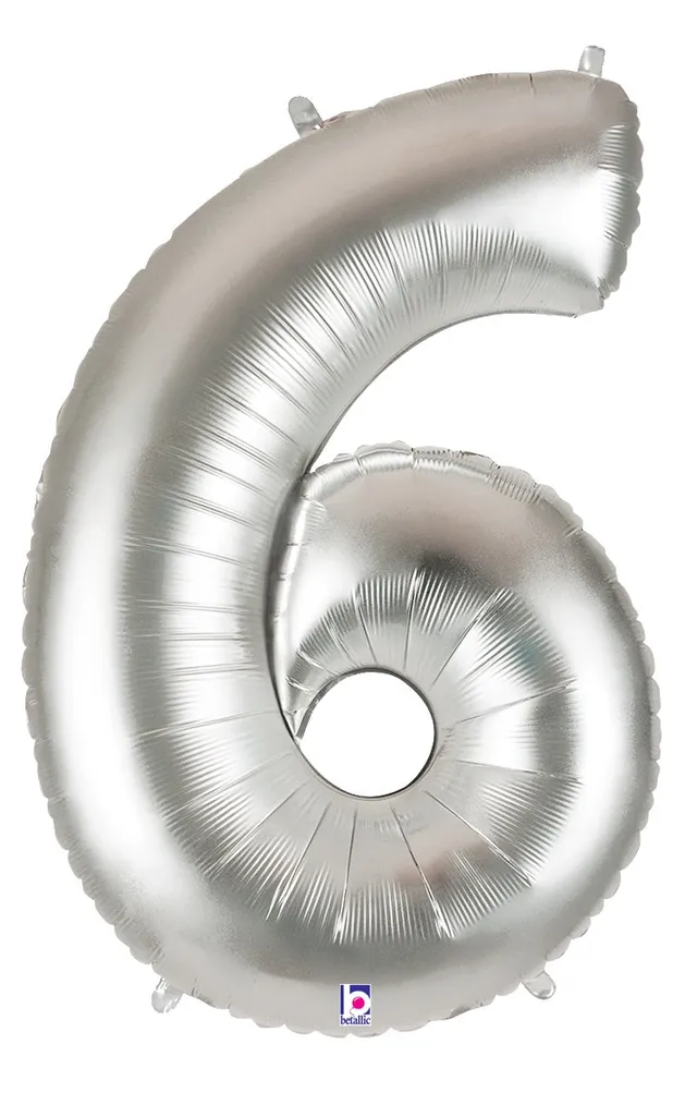betallic-foil-number-6-zahlenballon-silber-megaloon image 1