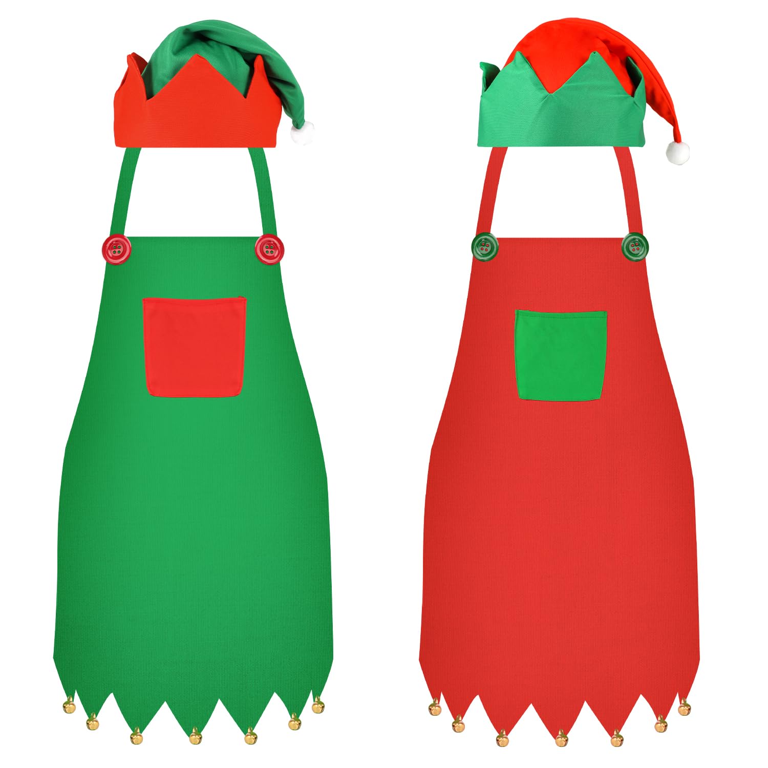 howaf-elf-kost-m-weihnachtssch-rze-elfenm-tze-2er-set image 1