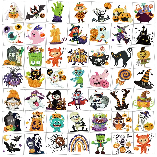 howaf-temporary-tattoos-kinder-halloween-glitzer-96-blatt image 1