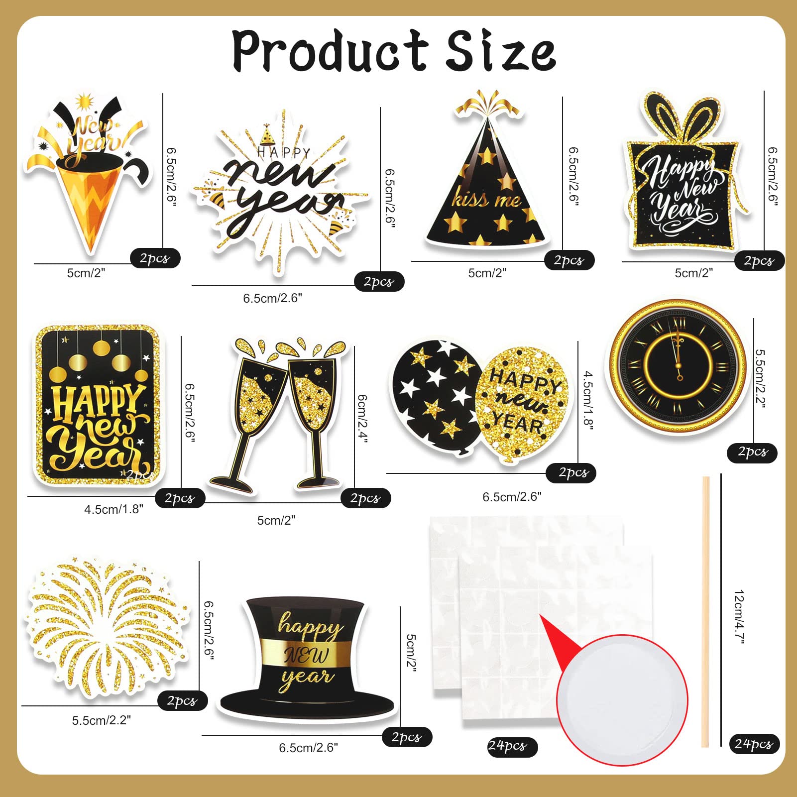 howaf-silvester-deko-2027-cupcake-topper-20-st-ck-tortendeko image 4
