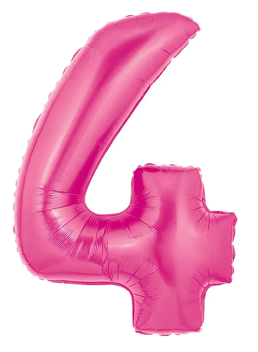 betallic-megaloons-zahl-4-folienballon-pink-86-cm image 1