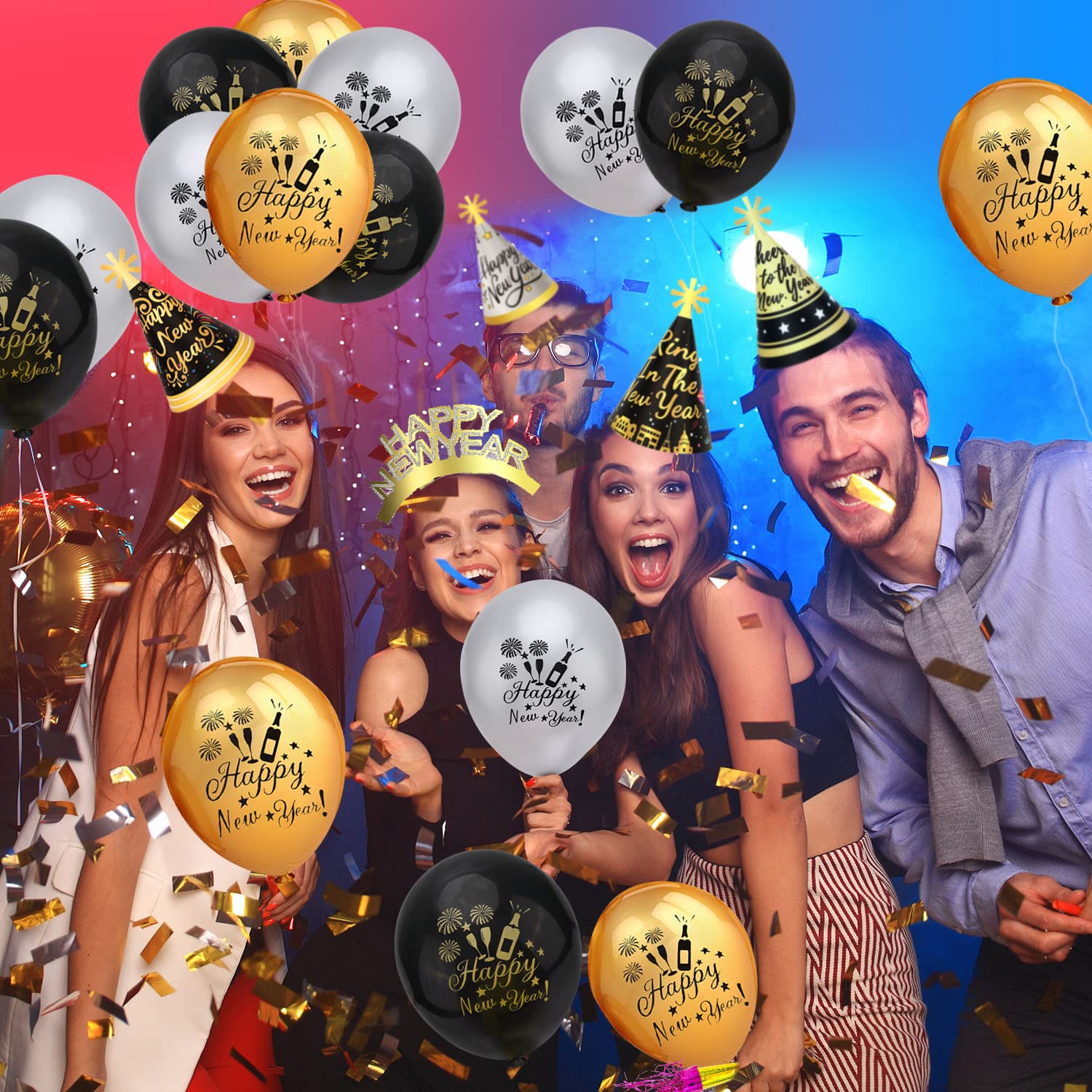 howaf-silvester-deko-2027-party-set-43tlg-silber-stil-a image 7