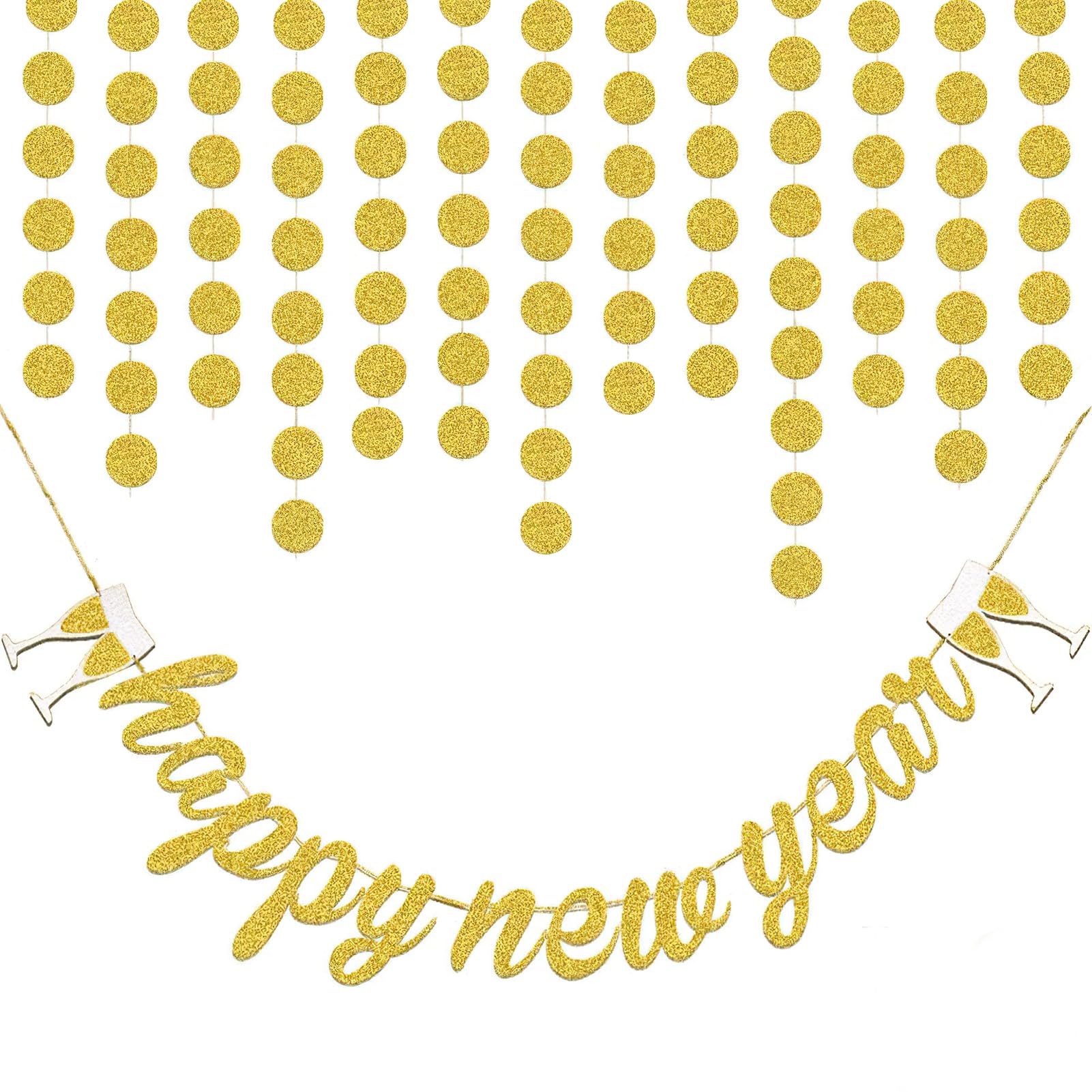 howaf-silvester-deko-2027-girlande-happy-new-year-gold image 1