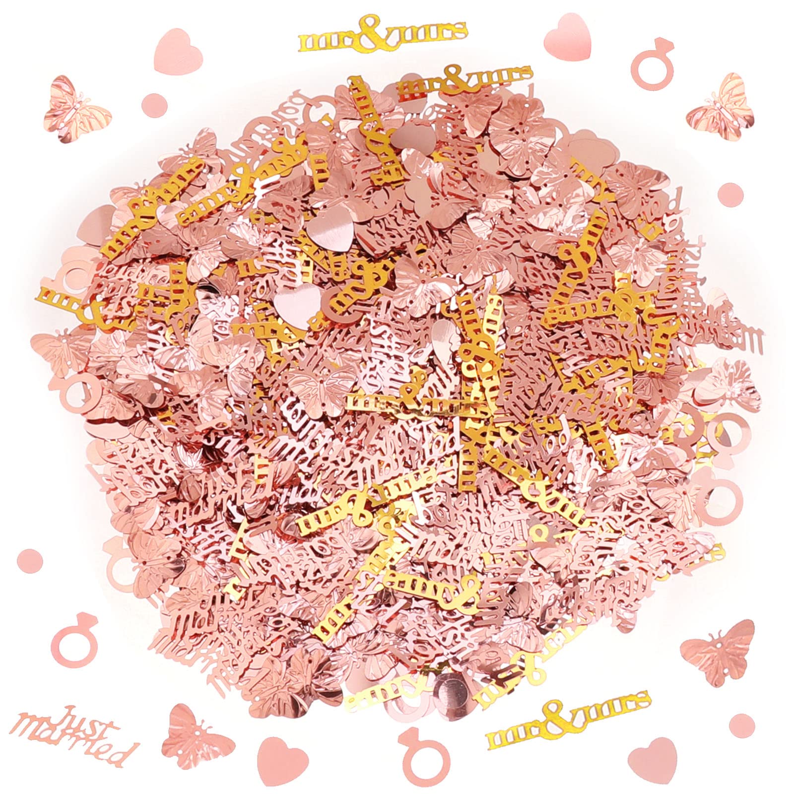 howaf-hochzeit-streudeko-konfetti-ros-gold-70g-mr-mrs image 2