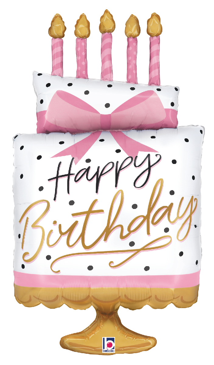 betallic-pink-bow-birthday-cake-folienballon-35-zoll image 1