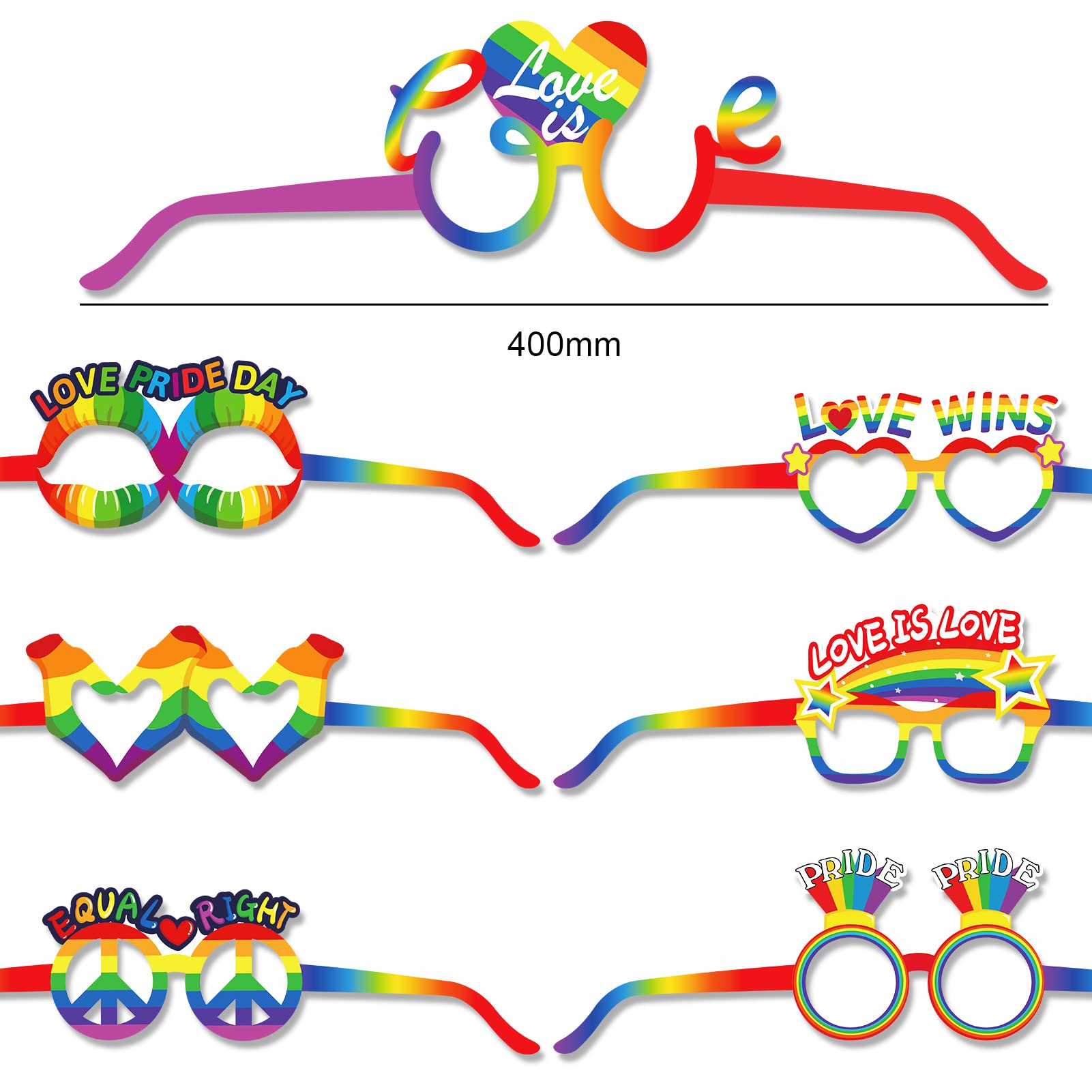 howaf-pride-partybrillen-regenbogen-papier-26-st-ck image 2