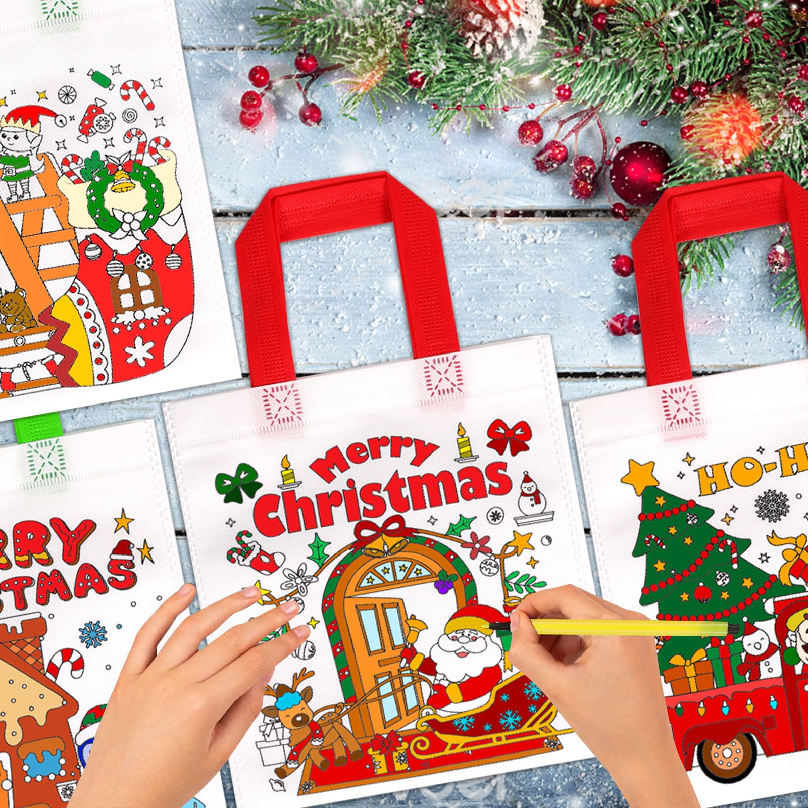 howaf-stoffbeutel-weihnachten-bemalen-12-taschen-24-stifte image 5
