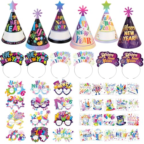 howaf-silvester-accessoires-set-partyh-te-brille-tattoos image 8