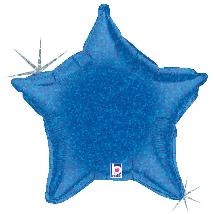 betallic-stern-folienballon-21-blau-holografisch image 1