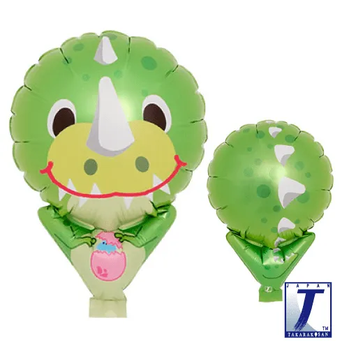 takara-upright-round-5-zoll-luftballon-triceratops-green image 1
