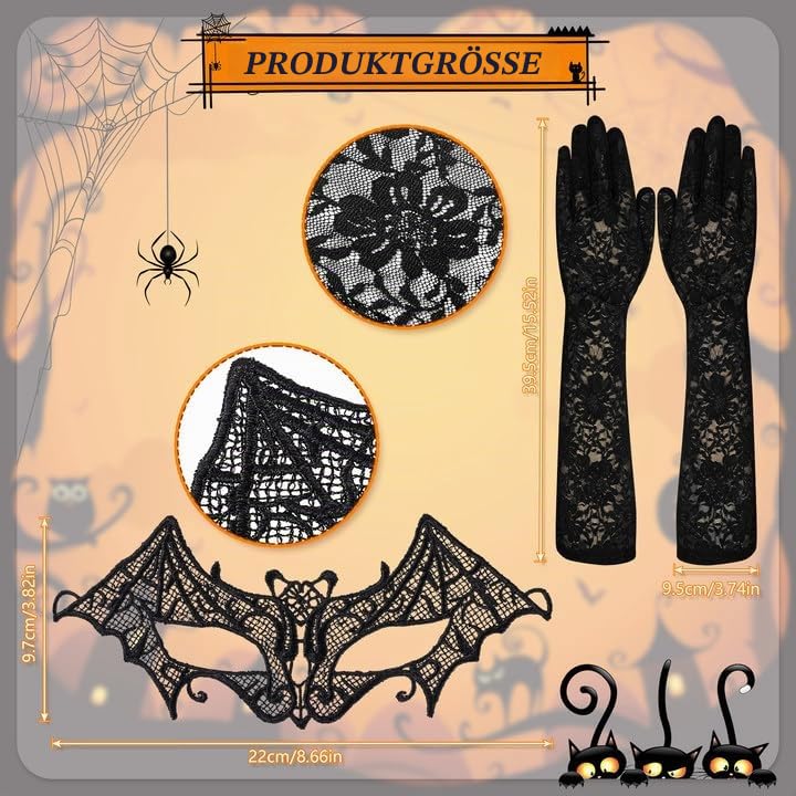 howaf-fledermaus-kost-m-damen-set-5tlg-schwarz-halloween image 5