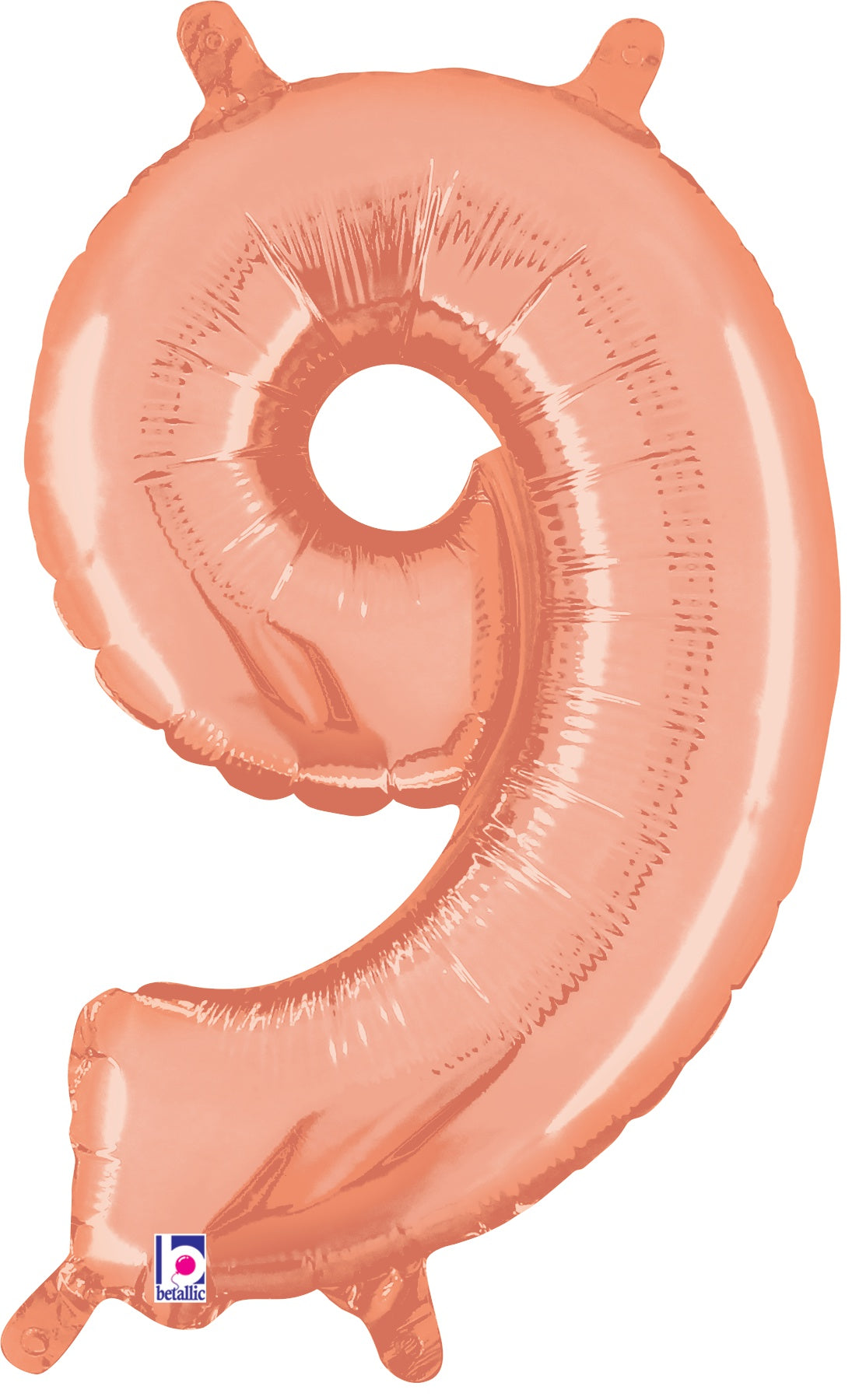 betallic-zahl-9-folienballon-14-zoll-rose-gold-holo image 2