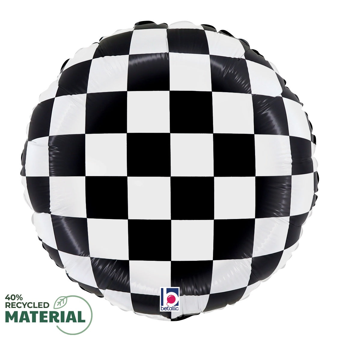 betallic-checkerboard-folienballon-18-zoll-karo-flach image 2