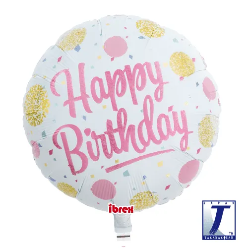 takara-ibrex-round-14-folienballon-happy-birthday-gold-pink image 1