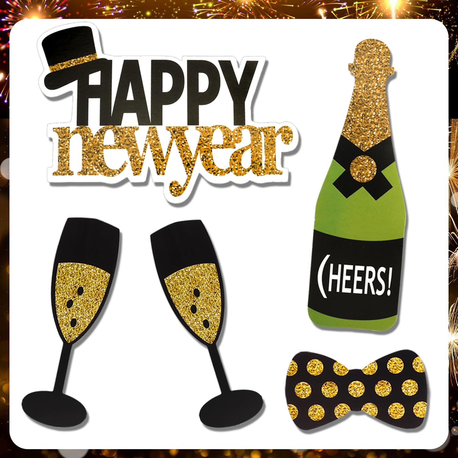 howaf-silvester-foto-requisiten-21-st-ck-schwarz-gold image 4