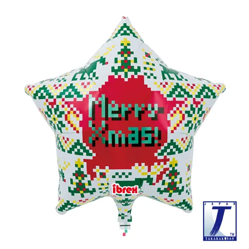 takara-ibrex-star-15-folienballon-pixel-art-christmas-stern image 1