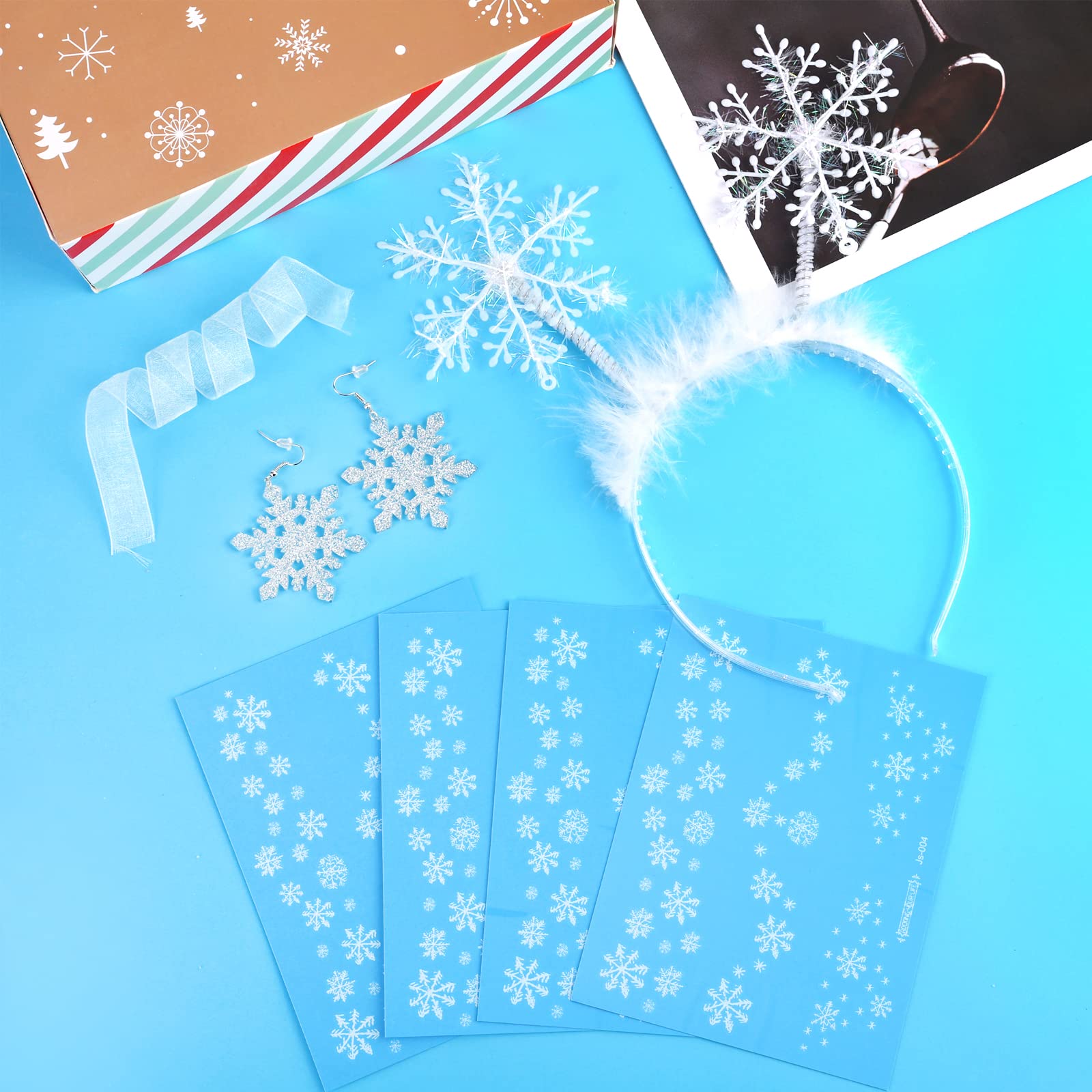 howaf-temporary-tattoos-schneeflocke-kost-m-set-haarreif image 6