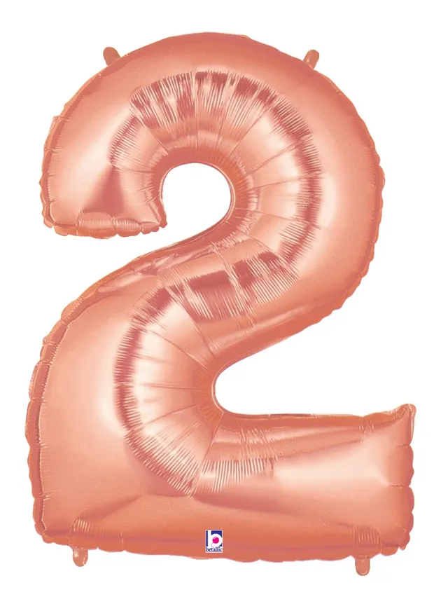 betallic-folienballon-zahl-2-ros-gold-34-zoll-megaloon image 1