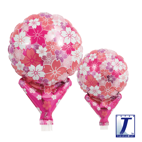 takara-upright-round-5-zoll-luftballon-cherry-blossoms image 1