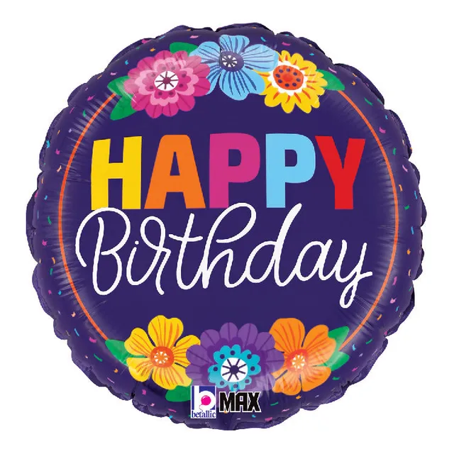 betallic-bold-blooms-birthday-folienballon-18-zoll-blumen image 1