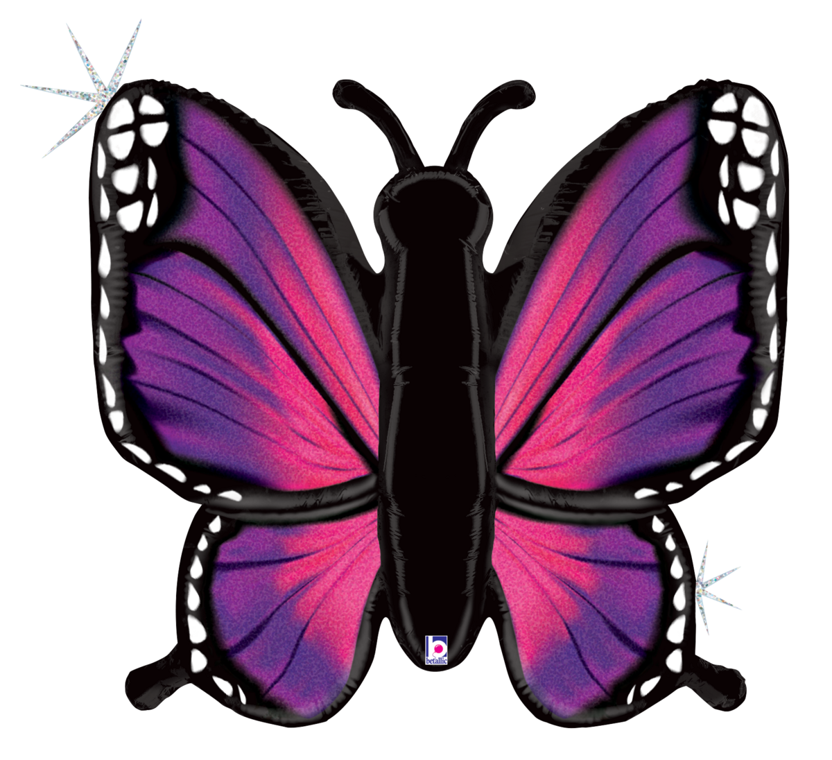 betallic-foil-balloons-radiant-butterfly-folienballon-pink-32-zoll image 1