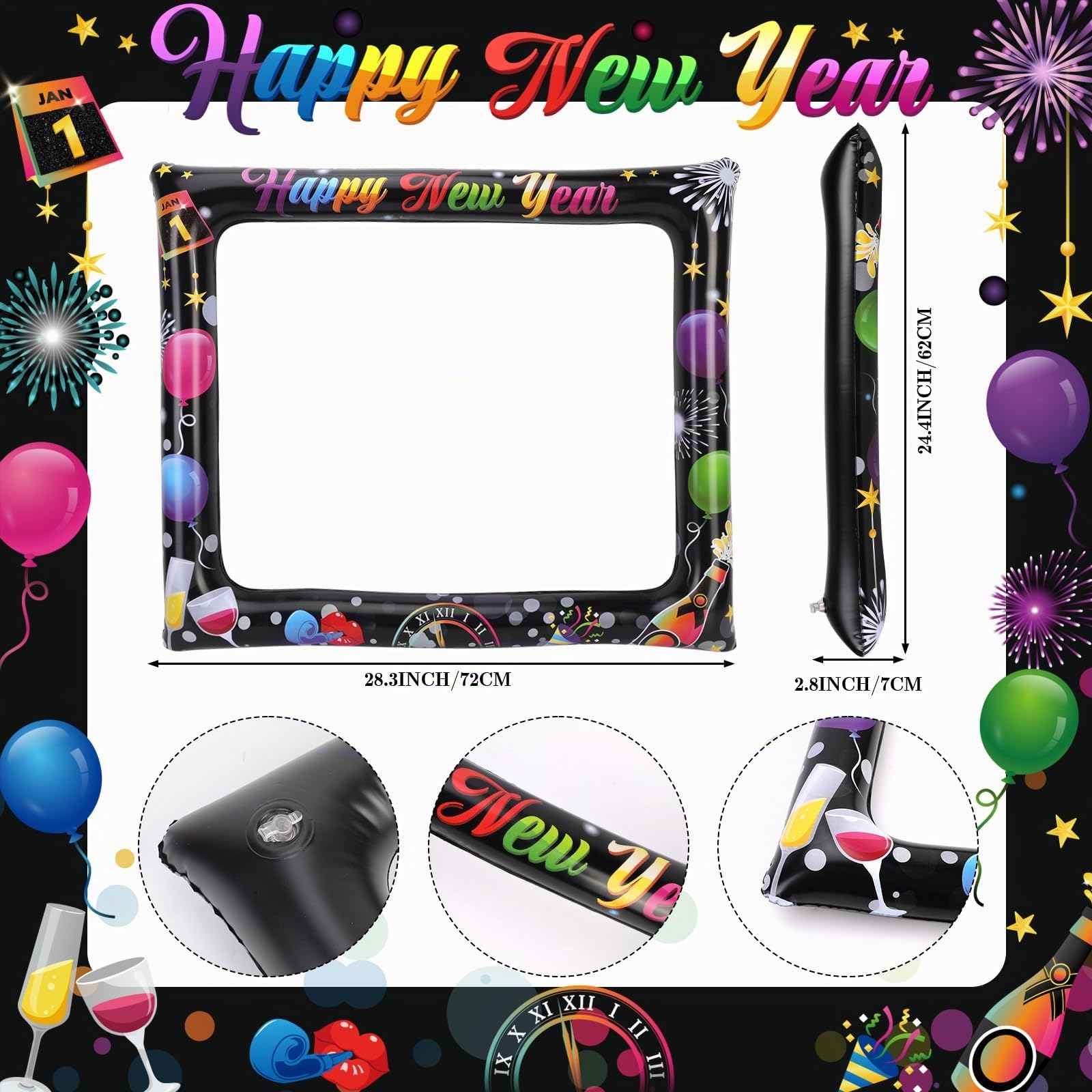 howaf-silvester-fotorahmen-aufblasbar-happy-new-year-75x65 image 2