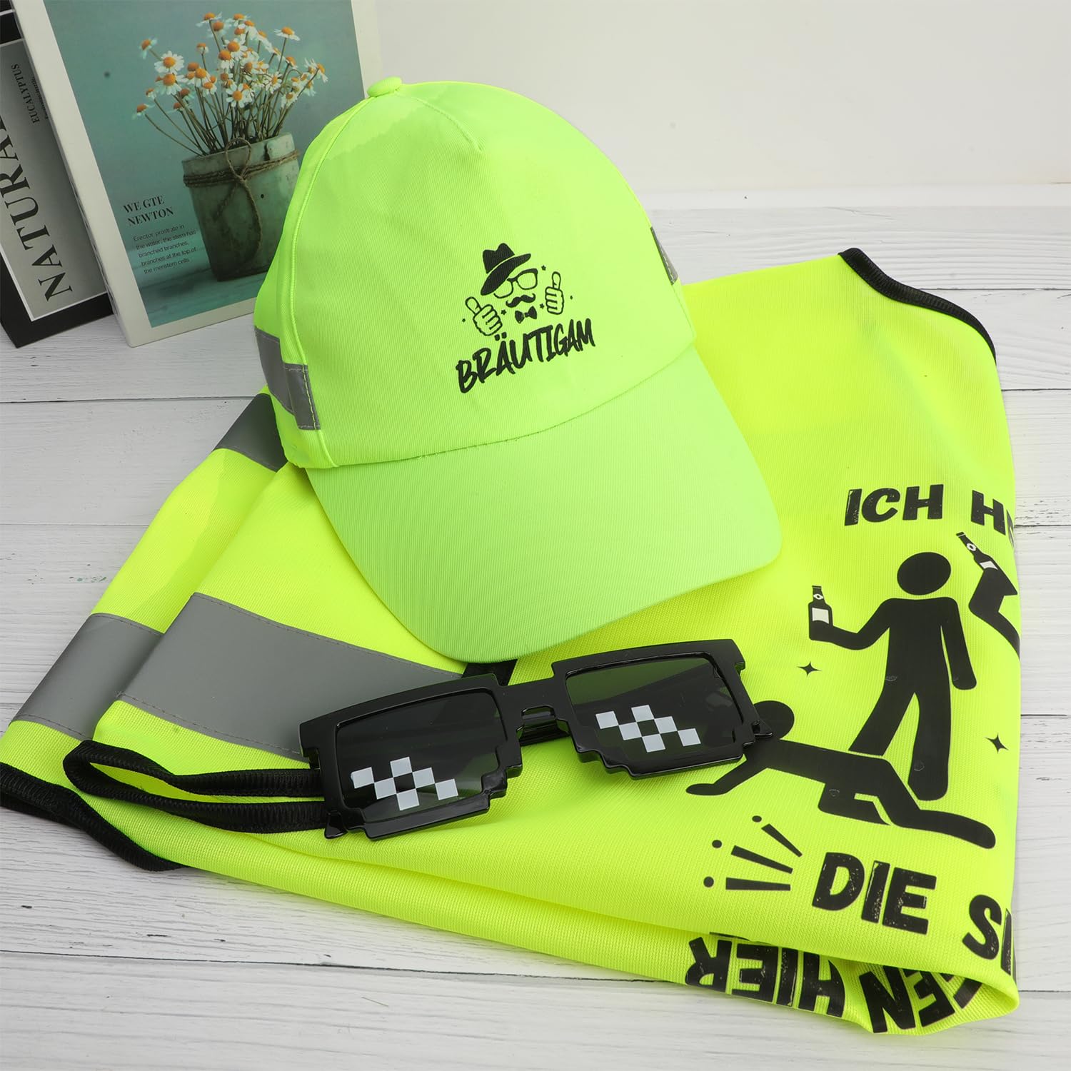 howaf-jga-m-nner-weste-kost-m-hut-sonnenbrille-gr-n image 6