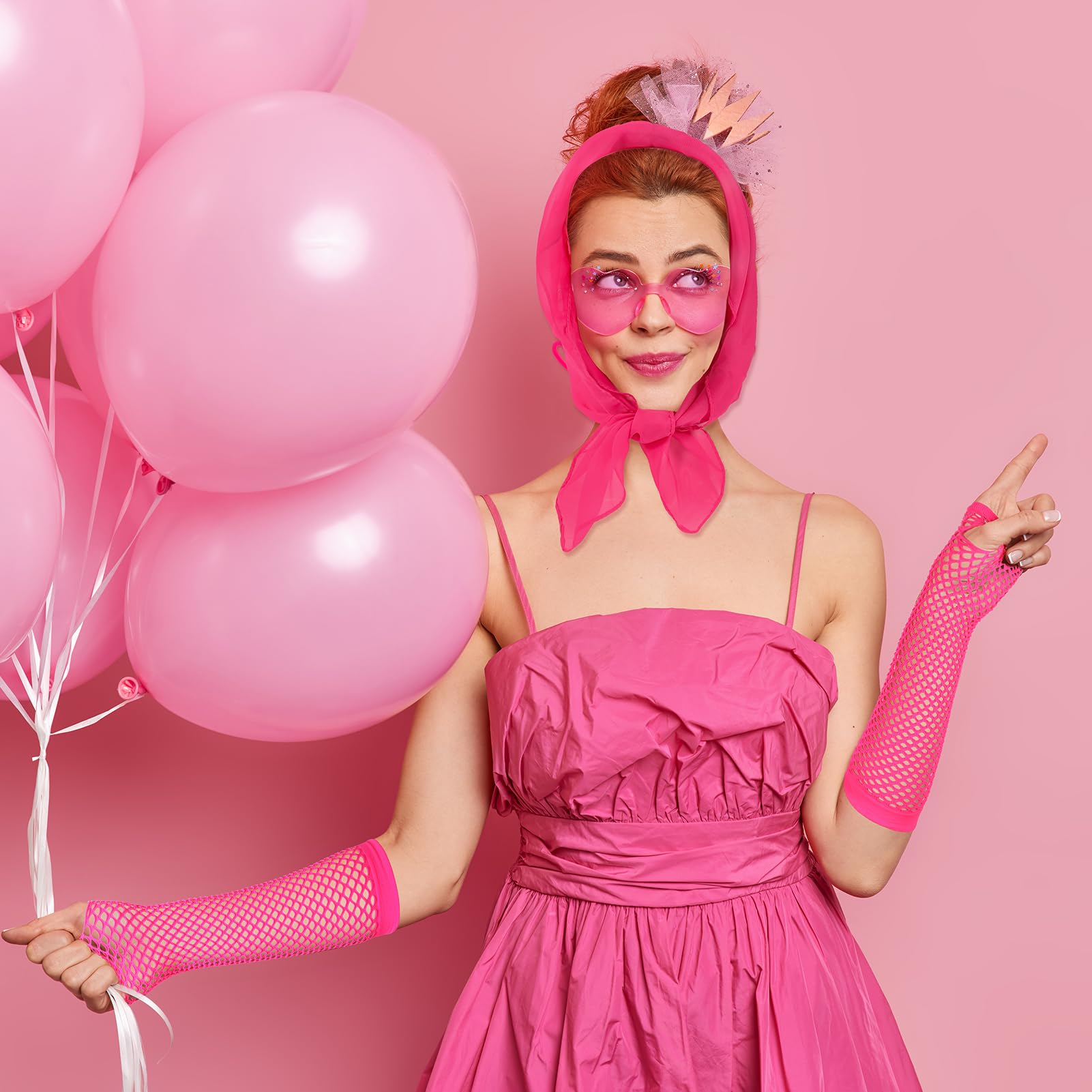 howaf-80er-90er-kost-m-damen-set-pink-5-teilig image 2