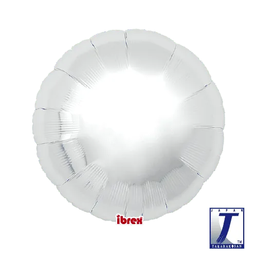 takara-ibrex-round-18-zoll-folienballon-metallic-silver image 1