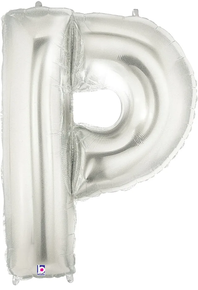 betallic-foil-balloons-buchstabe-p-folienballon-silber-14-zoll image 1