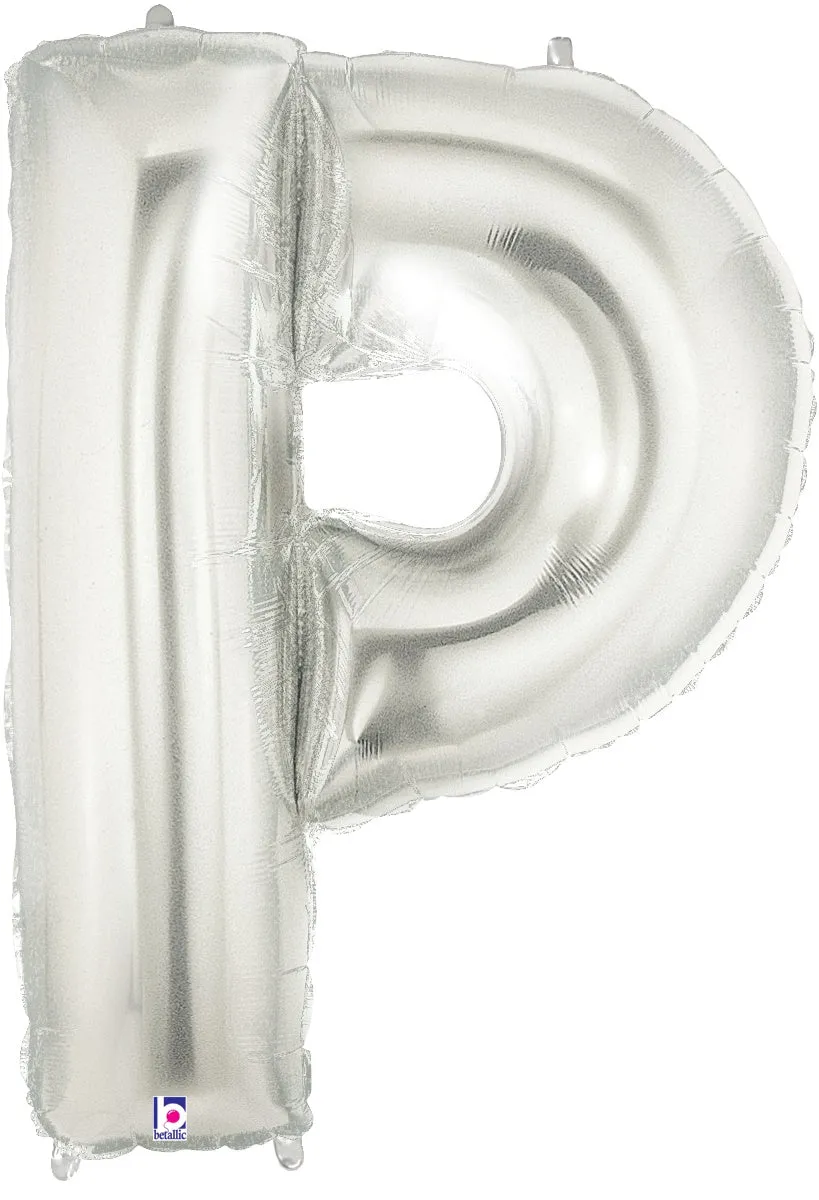 betallic-foil-balloons-buchstabe-p-folienballon-silber-14-zoll image 1