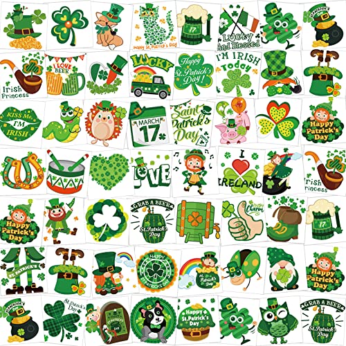 howaf-temporary-tattoos-klebetattoos-kleeblatt-leuchtend-96-st-ck image 8