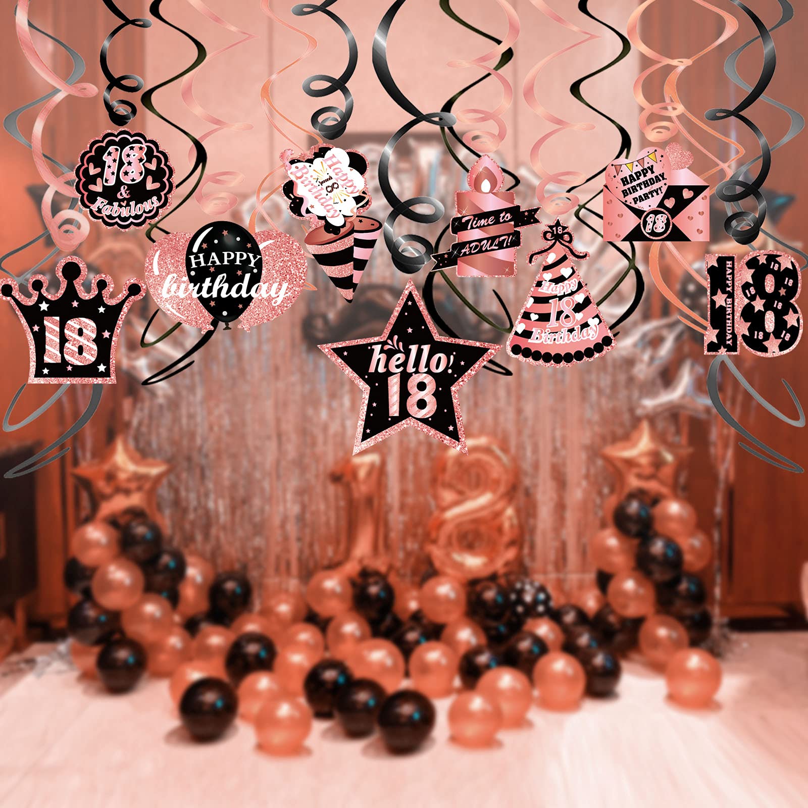 howaf-18-geburtstag-h-ngedeko-rosegold-30-st-ck-spiralen-wirbel image 7