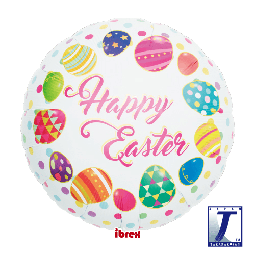 takara-ibrex-round-14-happy-easter-folienballon-bunte-eier image 1